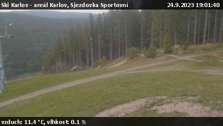 Ski Karlov - areál Karlov - Sjezdovka Sportovní - 24.9.2023 v 19:01