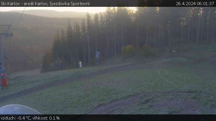 Ski Karlov - areál Karlov - Sjezdovka Sportovní - 26.4.2024 v 06:01