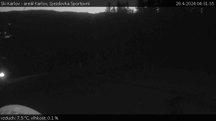 Ski Karlov - areál Karlov - Sjezdovka Sportovní - 28.4.2024 v 04:31