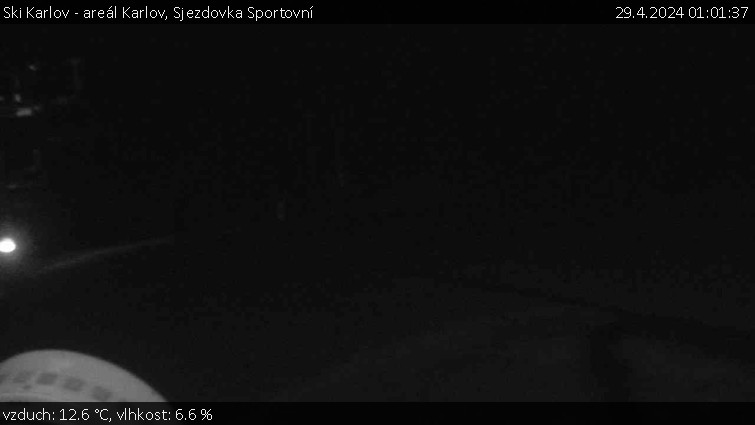 Ski Karlov - areál Karlov - Sjezdovka Sportovní - 29.4.2024 v 01:01