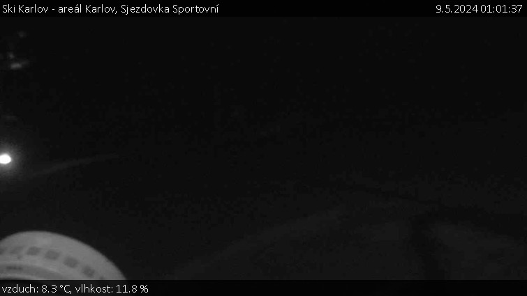 Ski Karlov - areál Karlov - Sjezdovka Sportovní - 9.5.2024 v 01:01
