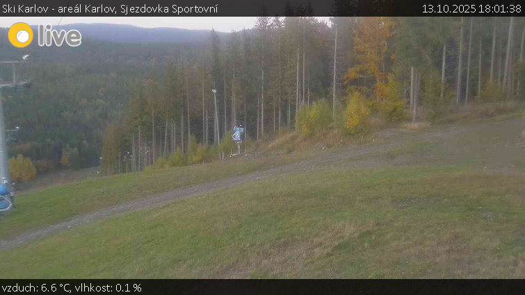 Ski Karlov - areál Karlov - Sjezdovka Sportovní - 13.10.2025 v 18:01 Ski Karlov - areál Karlov - Sjezdovka Sportovní - 13.10.2025 v 18:01