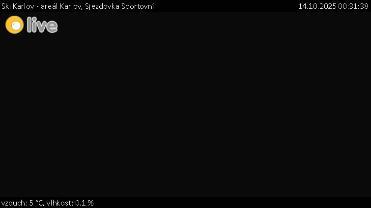 Ski Karlov - areál Karlov - Sjezdovka Sportovní - 14.10.2025 v 00:31 Ski Karlov - areál Karlov - Sjezdovka Sportovní - 14.10.2025 v 00:31