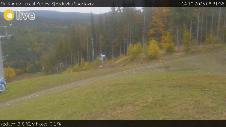 Ski Karlov - areál Karlov - Sjezdovka Sportovní - 14.10.2025 v 08:31 Ski Karlov - areál Karlov - Sjezdovka Sportovní - 14.10.2025 v 08:31