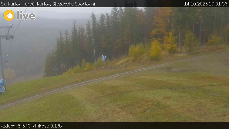 Ski Karlov - areál Karlov - Sjezdovka Sportovní - 14.10.2025 v 17:31 Ski Karlov - areál Karlov - Sjezdovka Sportovní - 14.10.2025 v 17:31