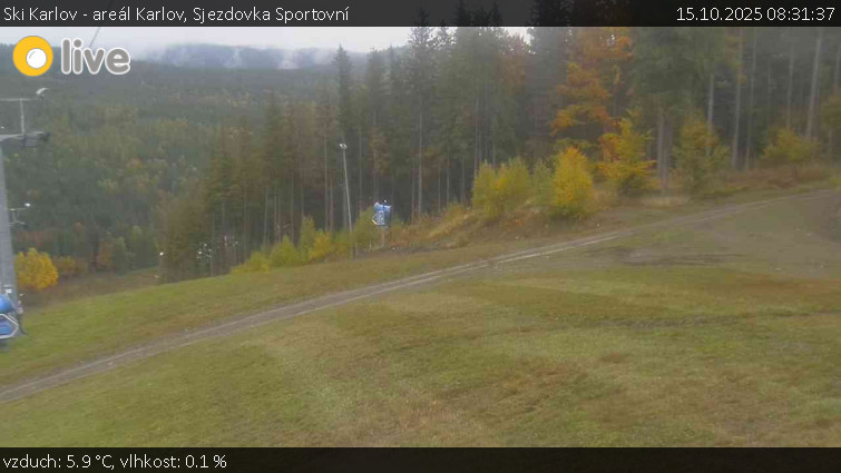 Ski Karlov - areál Karlov - Sjezdovka Sportovní - 15.10.2025 v 08:31 Ski Karlov - areál Karlov - Sjezdovka Sportovní - 15.10.2025 v 08:31