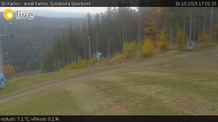 Ski Karlov - areál Karlov - Sjezdovka Sportovní - 16.10.2025 v 17:01 Ski Karlov - areál Karlov - Sjezdovka Sportovní - 16.10.2025 v 17:01