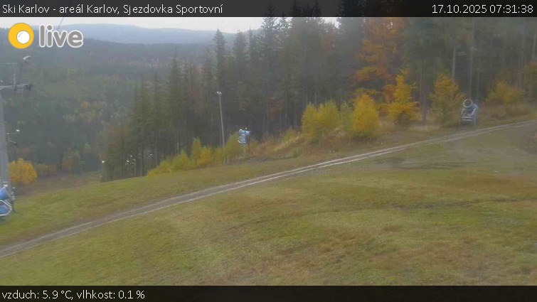 Ski Karlov - areál Karlov - Sjezdovka Sportovní - 17.10.2025 v 07:31 Ski Karlov - areál Karlov - Sjezdovka Sportovní - 17.10.2025 v 07:31
