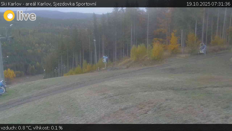 Ski Karlov - areál Karlov - Sjezdovka Sportovní - 19.10.2025 v 07:31 Ski Karlov - areál Karlov - Sjezdovka Sportovní - 19.10.2025 v 07:31