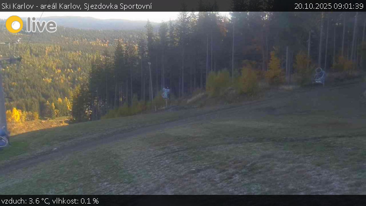 Ski Karlov - areál Karlov - Sjezdovka Sportovní - 20.10.2025 v 09:01 Ski Karlov - areál Karlov - Sjezdovka Sportovní - 20.10.2025 v 09:01