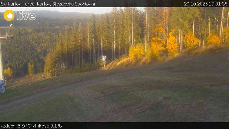 Ski Karlov - areál Karlov - Sjezdovka Sportovní - 20.10.2025 v 17:01 Ski Karlov - areál Karlov - Sjezdovka Sportovní - 20.10.2025 v 17:01