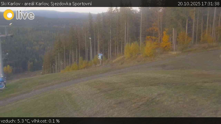 Ski Karlov - areál Karlov - Sjezdovka Sportovní - 20.10.2025 v 17:31 Ski Karlov - areál Karlov - Sjezdovka Sportovní - 20.10.2025 v 17:31