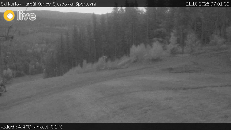 Ski Karlov - areál Karlov - Sjezdovka Sportovní - 21.10.2025 v 07:01 Ski Karlov - areál Karlov - Sjezdovka Sportovní - 21.10.2025 v 07:01