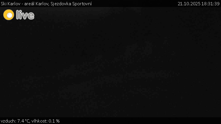 Ski Karlov - areál Karlov - Sjezdovka Sportovní - 21.10.2025 v 18:31 Ski Karlov - areál Karlov - Sjezdovka Sportovní - 21.10.2025 v 18:31