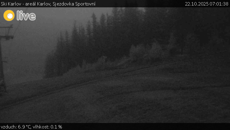 Ski Karlov - areál Karlov - Sjezdovka Sportovní - 22.10.2025 v 07:01 Ski Karlov - areál Karlov - Sjezdovka Sportovní - 22.10.2025 v 07:01