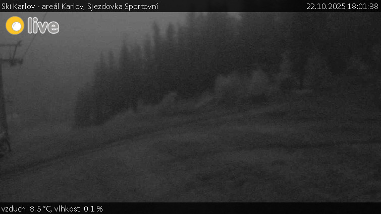 Ski Karlov - areál Karlov - Sjezdovka Sportovní - 22.10.2025 v 18:01 Ski Karlov - areál Karlov - Sjezdovka Sportovní - 22.10.2025 v 18:01
