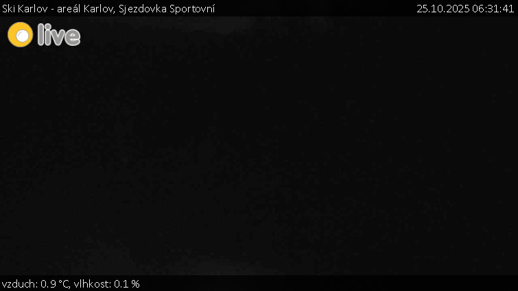 Ski Karlov - areál Karlov - Sjezdovka Sportovní - 25.10.2025 v 06:31 Ski Karlov - areál Karlov - Sjezdovka Sportovní - 25.10.2025 v 06:31