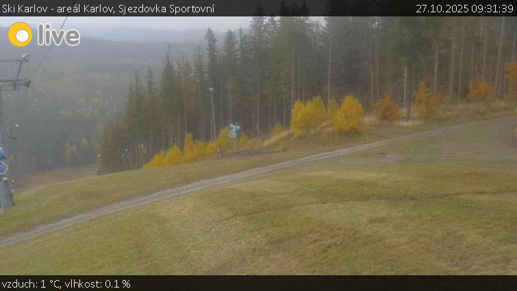Ski Karlov - areál Karlov - Sjezdovka Sportovní - 27.10.2025 v 09:31 Ski Karlov - areál Karlov - Sjezdovka Sportovní - 27.10.2025 v 09:31