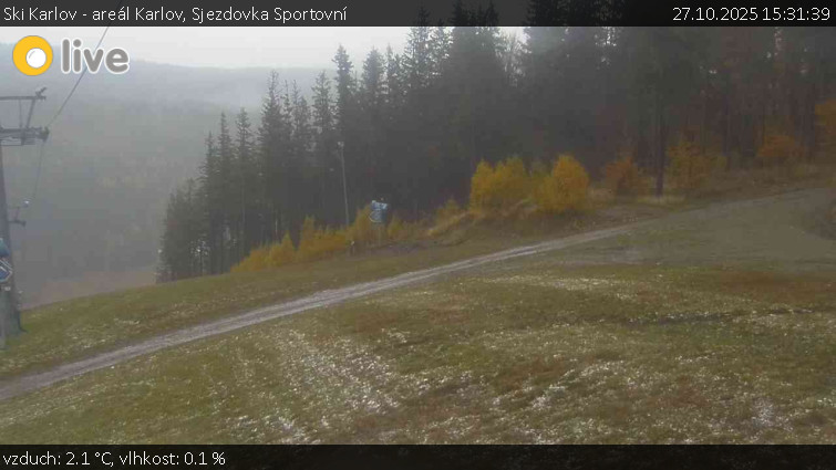 Ski Karlov - areál Karlov - Sjezdovka Sportovní - 27.10.2025 v 15:31 Ski Karlov - areál Karlov - Sjezdovka Sportovní - 27.10.2025 v 15:31