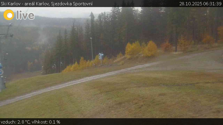 Ski Karlov - areál Karlov - Sjezdovka Sportovní - 28.10.2025 v 06:31 Ski Karlov - areál Karlov - Sjezdovka Sportovní - 28.10.2025 v 06:31