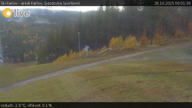 Ski Karlov - areál Karlov - Sjezdovka Sportovní - 28.10.2025 v 08:01 Ski Karlov - areál Karlov - Sjezdovka Sportovní - 28.10.2025 v 08:01