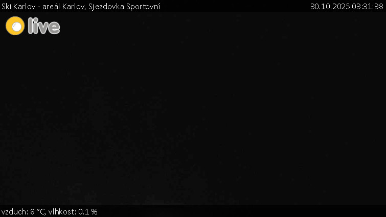 Ski Karlov - areál Karlov - Sjezdovka Sportovní - 30.10.2025 v 03:31 Ski Karlov - areál Karlov - Sjezdovka Sportovní - 30.10.2025 v 03:31