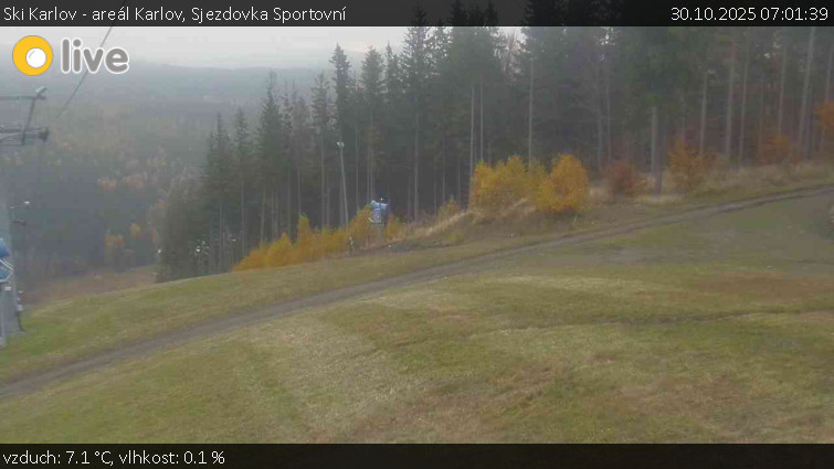 Ski Karlov - areál Karlov - Sjezdovka Sportovní - 30.10.2025 v 07:01 Ski Karlov - areál Karlov - Sjezdovka Sportovní - 30.10.2025 v 07:01