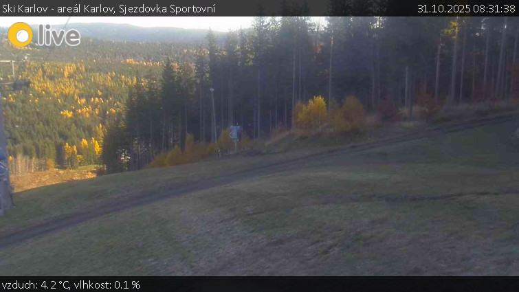 Ski Karlov - areál Karlov - Sjezdovka Sportovní - 31.10.2025 v 08:31 Ski Karlov - areál Karlov - Sjezdovka Sportovní - 31.10.2025 v 08:31