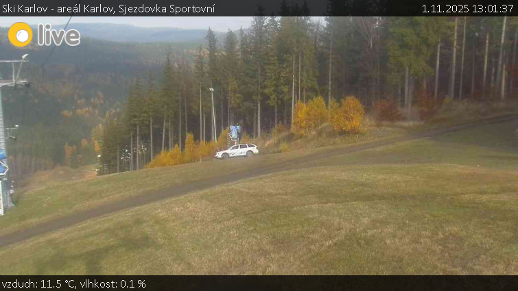 Ski Karlov - areál Karlov - Sjezdovka Sportovní - 1.11.2025 v 13:01 Ski Karlov - areál Karlov - Sjezdovka Sportovní - 1.11.2025 v 13:01