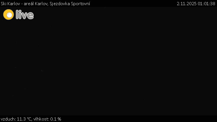 Ski Karlov - areál Karlov - Sjezdovka Sportovní - 2.11.2025 v 01:01 Ski Karlov - areál Karlov - Sjezdovka Sportovní - 2.11.2025 v 01:01