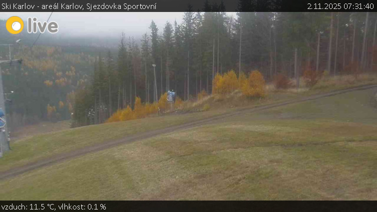 Ski Karlov - areál Karlov - Sjezdovka Sportovní - 2.11.2025 v 07:31 Ski Karlov - areál Karlov - Sjezdovka Sportovní - 2.11.2025 v 07:31