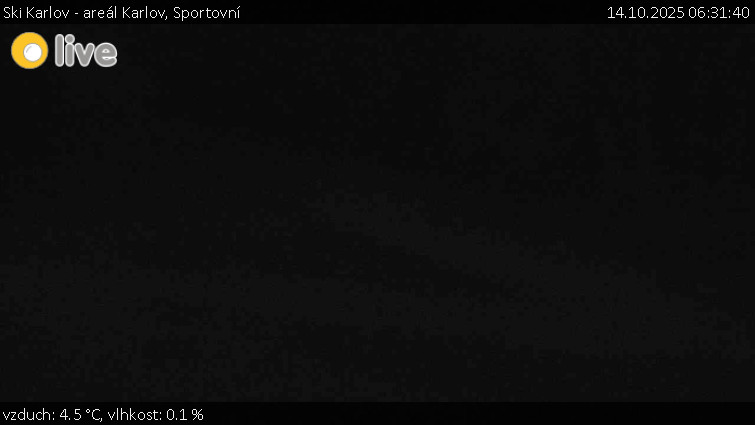 Ski Karlov - areál Karlov - Sportovní - 14.10.2025 v 06:31 Ski Karlov - areál Karlov - Sportovní - 14.10.2025 v 06:31
