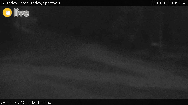 Ski Karlov - areál Karlov - Sportovní - 22.10.2025 v 18:01 Ski Karlov - areál Karlov - Sportovní - 22.10.2025 v 18:01