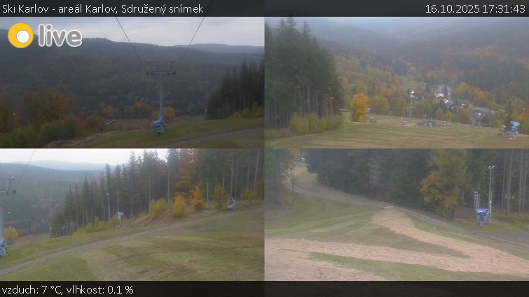 Ski Karlov - areál Karlov - Sdružený snímek - 16.10.2025 v 17:31 Ski Karlov - areál Karlov - Sdružený snímek - 16.10.2025 v 17:31