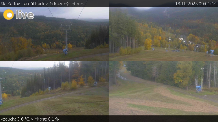 Ski Karlov - areál Karlov - Sdružený snímek - 18.10.2025 v 09:01 Ski Karlov - areál Karlov - Sdružený snímek - 18.10.2025 v 09:01