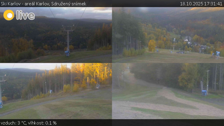 Ski Karlov - areál Karlov - Sdružený snímek - 18.10.2025 v 17:31 Ski Karlov - areál Karlov - Sdružený snímek - 18.10.2025 v 17:31