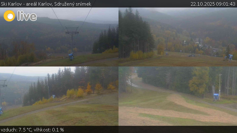 Ski Karlov - areál Karlov - Sdružený snímek - 22.10.2025 v 09:01 Ski Karlov - areál Karlov - Sdružený snímek - 22.10.2025 v 09:01