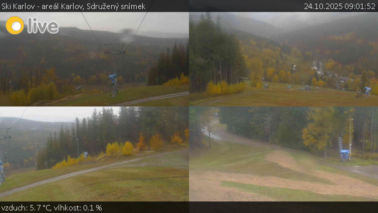 Ski Karlov - areál Karlov - Sdružený snímek - 24.10.2025 v 09:01 Ski Karlov - areál Karlov - Sdružený snímek - 24.10.2025 v 09:01