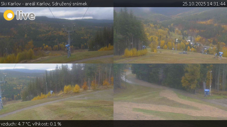 Ski Karlov - areál Karlov - Sdružený snímek - 25.10.2025 v 14:31 Ski Karlov - areál Karlov - Sdružený snímek - 25.10.2025 v 14:31