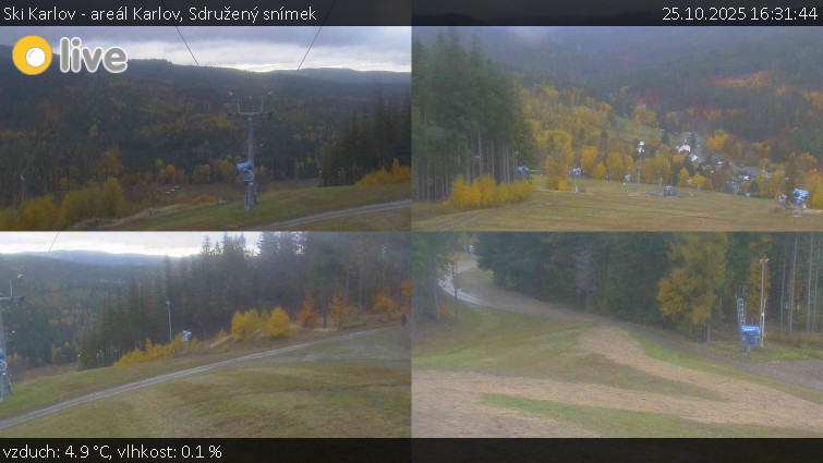Ski Karlov - areál Karlov - Sdružený snímek - 25.10.2025 v 16:31 Ski Karlov - areál Karlov - Sdružený snímek - 25.10.2025 v 16:31
