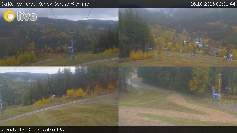 Ski Karlov - areál Karlov - Sdružený snímek - 26.10.2025 v 09:31 Ski Karlov - areál Karlov - Sdružený snímek - 26.10.2025 v 09:31