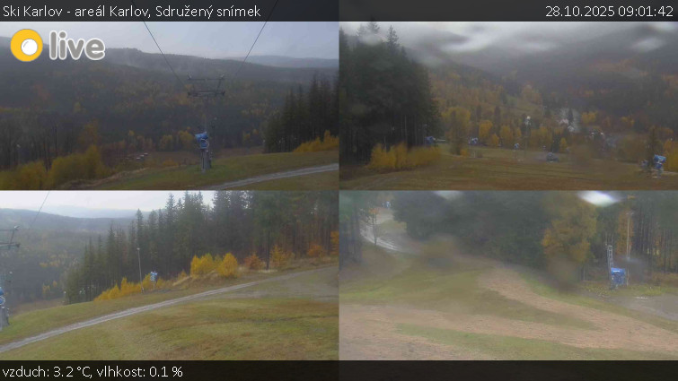 Ski Karlov - areál Karlov - Sdružený snímek - 28.10.2025 v 09:01 Ski Karlov - areál Karlov - Sdružený snímek - 28.10.2025 v 09:01