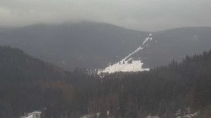 Skiareál Petříkov - Horní část sjezdovky - 25.2.2023 v 09:00