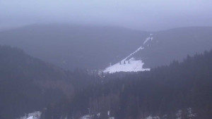 Skiareál Petříkov - Horní část sjezdovky - 2.2.2024 v 07:30