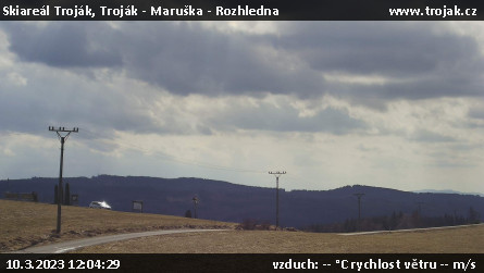 Skiareál Troják - Troják - Maruška - Rozhledna - 10.3.2023 v 12:04