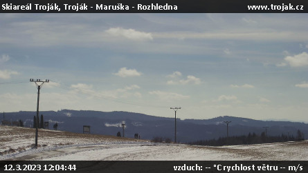 Skiareál Troják - Troják - Maruška - Rozhledna - 12.3.2023 v 12:04