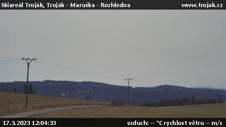 Skiareál Troják - Troják - Maruška - Rozhledna - 17.3.2023 v 12:04