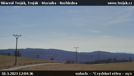 Skiareál Troják - Troják - Maruška - Rozhledna - 18.3.2023 v 12:04