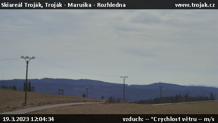 Skiareál Troják - Troják - Maruška - Rozhledna - 19.3.2023 v 12:04