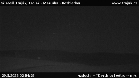 Skiareál Troják - Troják - Maruška - Rozhledna - 29.3.2023 v 02:04